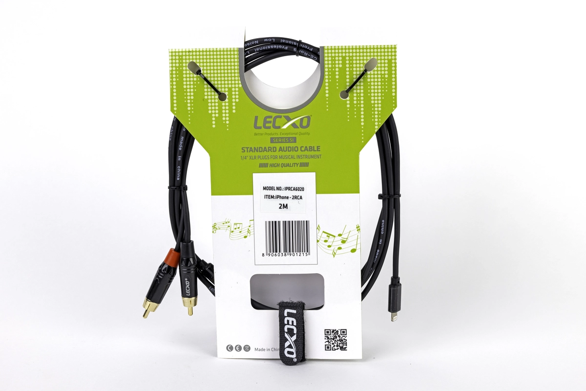 LECXO iPhone to 2 RCA JACK CABLE