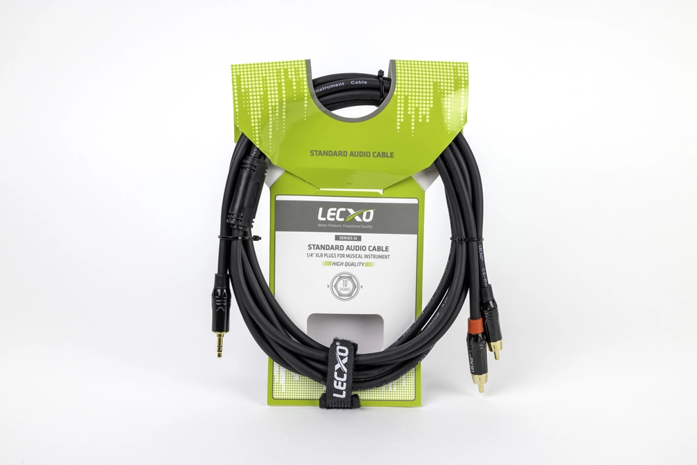  LECXO 2 RCA MALE to STEREO JACK CABLE