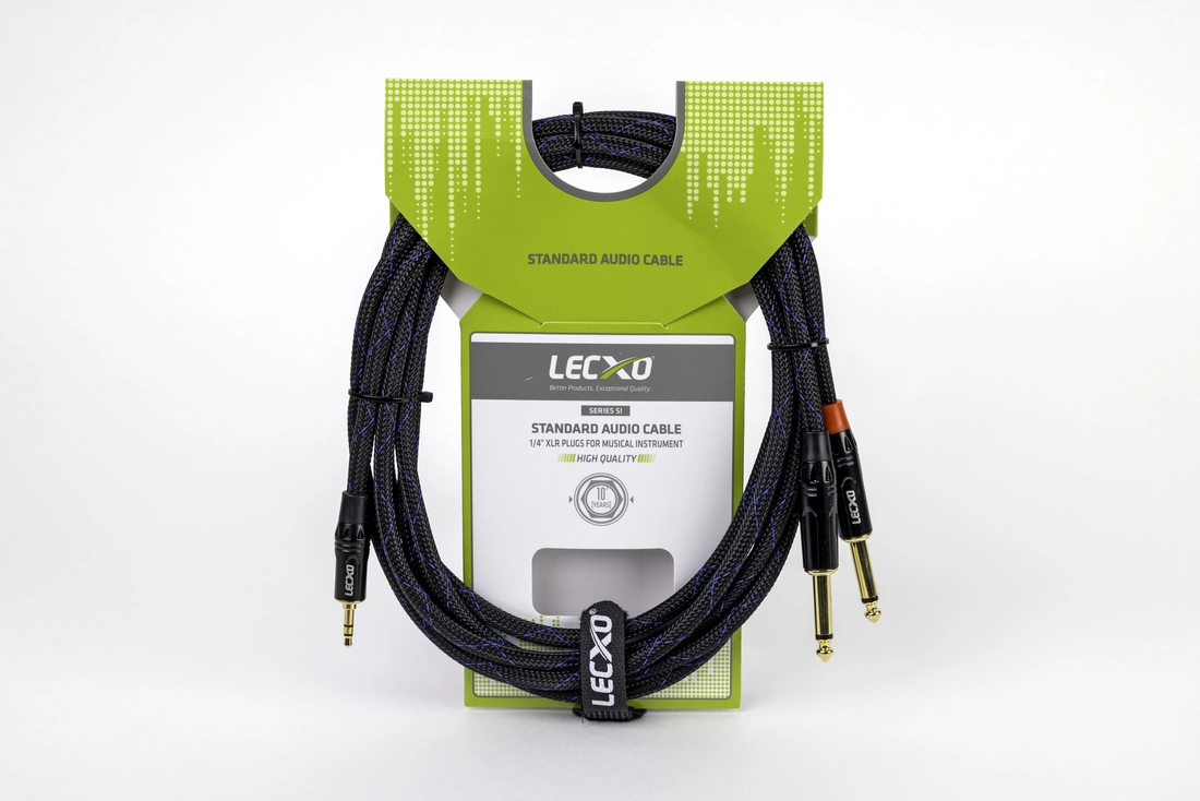 LECXO 2 MONO JACK to STEREO JACK CABLE