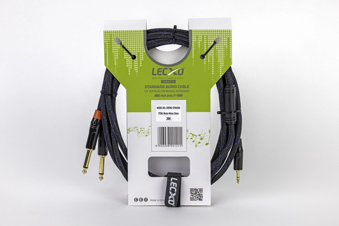 LECXO 2 MONO JACK to STEREO JACK CABLE