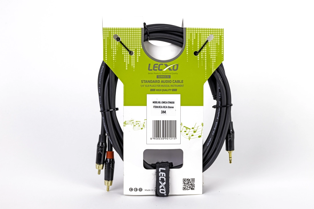  LECXO 2 RCA MALE to STEREO JACK CABLE